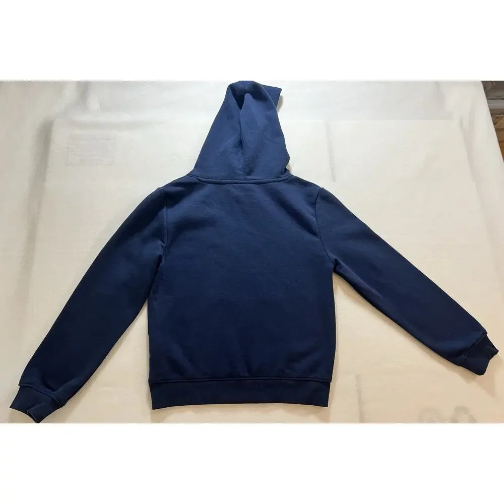 Messi Unisex Kids Blue Pullover Hoodie, Logo, Hooded, Pockets, Size S8